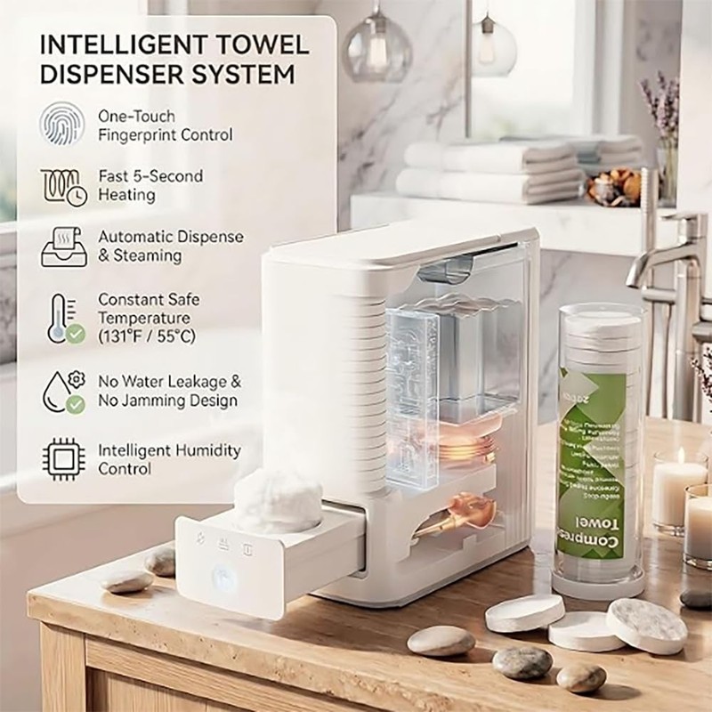 Hot Towel Warmer for Face, 5-Second Fast Heating Facial Home