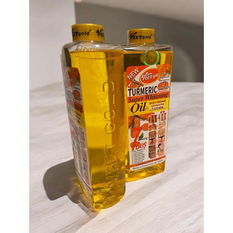 VEET GOLD Veet Gold Turmeric Whitening Oil Original 1000ml USA