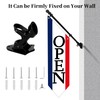 OPEN Flag with Pole Kit - Heavy Duty Canvas Open