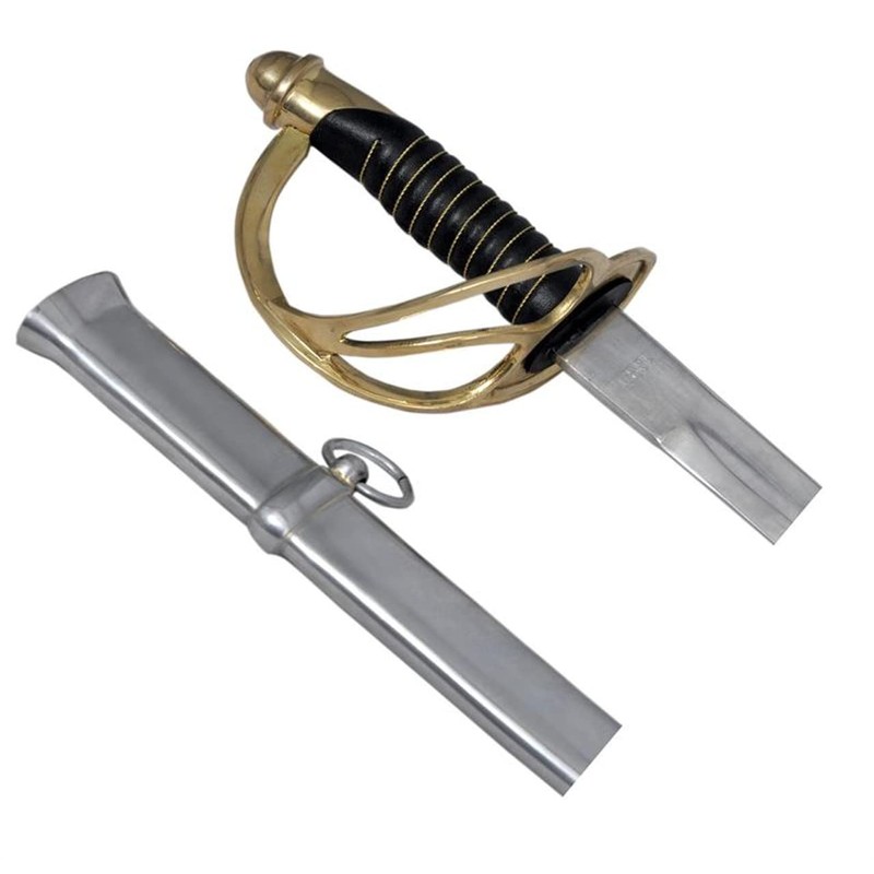 Medieval Warrior US Cavalry Commemorative Saber with Scabbard (818, Brass)