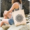 Autiga® Jute Bag Mandala Ethnic Boho Cotton Bag Tote Bag