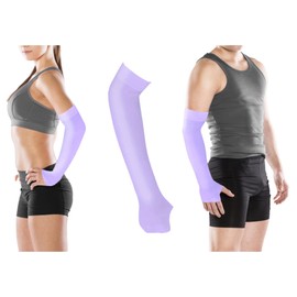 DCF Arm Compression Sleeve Thumb Hole for Men & Women (Purple)