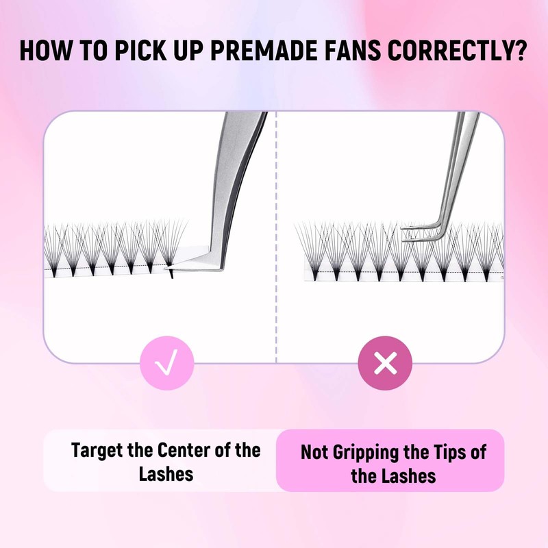 FADLASH Premade Fans Eyelash Extensions 10D 0.07 Volume Lash Fans