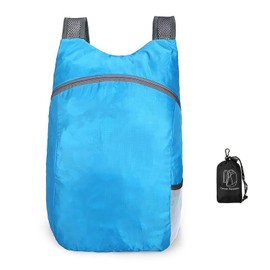 Lightweight Foldable Waterproof Backpack For Men Women Outdoor Sports Travel Leisure Bag Hiking Small Daypack 20L (Blue)