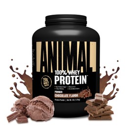 Animal 100% Whey Protein Powder – Whey Blend for Pre Workout or Post Workout, Recovery, or an Anytime Low Sugar Protein Boost Meal Replacement with BCAA Branched Chain Amino Acids – Chocolate, 4 lb