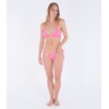 Hurley Women's Solid Revo Tri Top Bikini Top, Pink Guava,