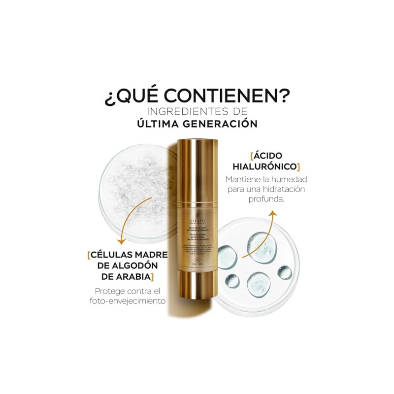 Vitasei Beauty Boost Serum Facial Día, Ácido Hialurónico, Células Madre