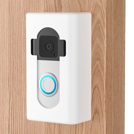 Adhesive Video Doorbell Mount,AHBTEYM Mount No Drill Bracket Holder Accessories for Apartment Home Rentals Compatible with Ring Video Doorbell 4/3/3 Plus/2/1/2021/2023/2024 Release(White)