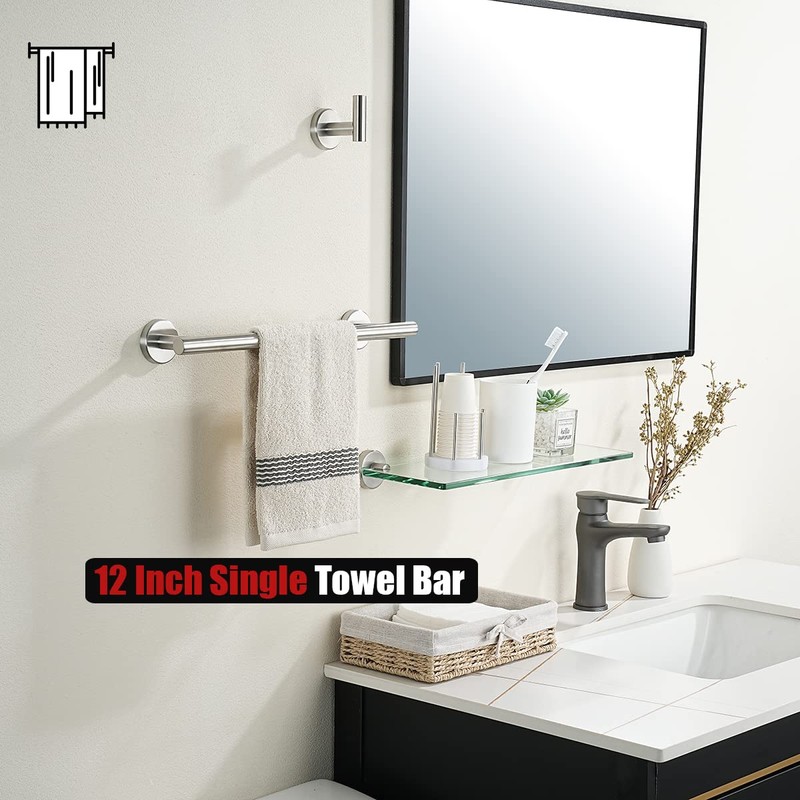JQK Bathroom Towel Bar, 15 Inch 304 Stainless Steel Thicken