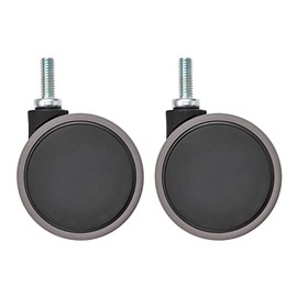 Basic Series BDR75EBKG Dual Wheel Caster 3.0 inches (75 mm), Black (Pack of 2)