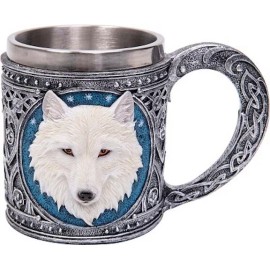 Game of Thrones Stainless Steel White Wolf Mug Exclusive - BRAND NEW!