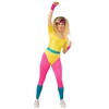 Bristol Novelty AF119S 80s Aerobics Girl Costume, Women, Multi-Colour, Small