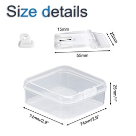 INCREWAY Acrylic Hinge Hasp,10Pcs 25 * 55mm Crystal Clear Mini Hinge Latch Hasp Lock,Transparent Plastic Hinge Latch Buckle for Door Gift Box