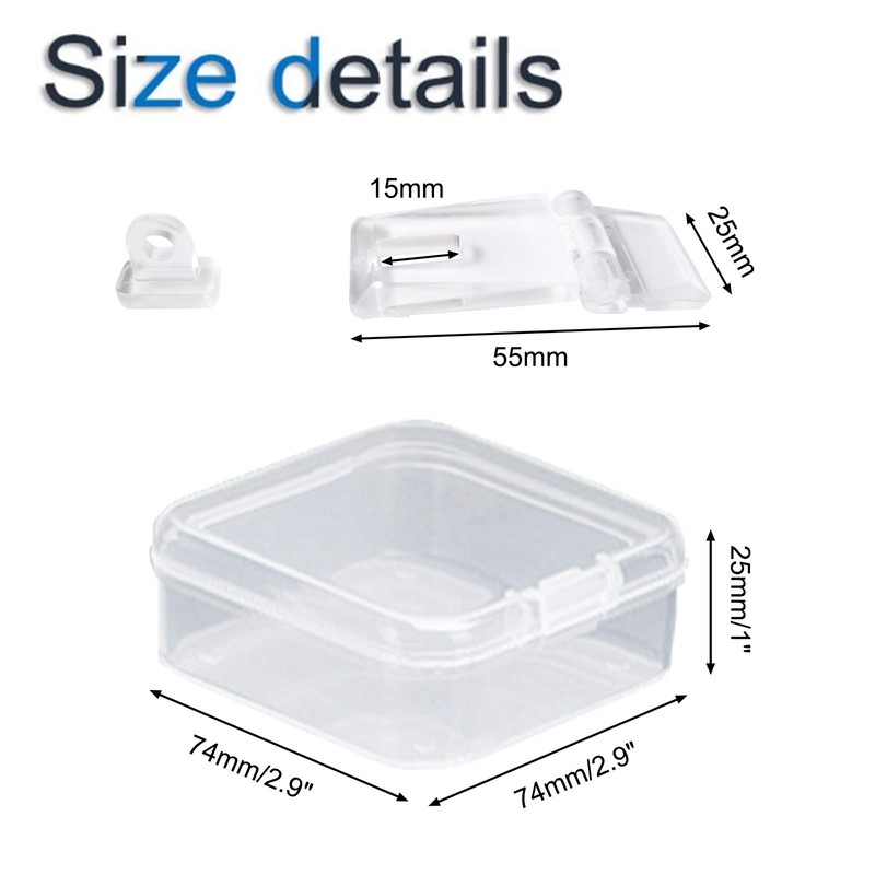 INCREWAY Acrylic Hinge Hasp,10Pcs 25 * 55mm Crystal Clear Mini