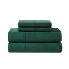 TRULY SOFT Solid Flannel Green Cotton 4-Piece Full Sheet Set,
