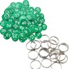 TOMMYFIELD Plastic Locker Key Band Tag Carabiner 1-100 Green
