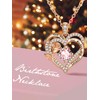 JIYVY32 Rose Gold Heart Necklace for Women Rose Heart Pendant