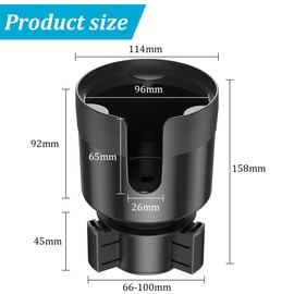 JNNJ Auto Getränkehalter, Universal Auto-Becherhalter-Expander, Auto-Getränkehalter-Expander-Adapter Mit Verstellbarer Basis, Für Kaffeebecher Getränkedose Wasserbechern