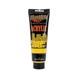 SoHo Urban Artist Heavy Body Acrylic Paint - 250 ml Tube - Cadmium Yellow Light Hue - Thick, Rich Color, Excellent Coverage, Professional Quality - Artists Acrylic Paint