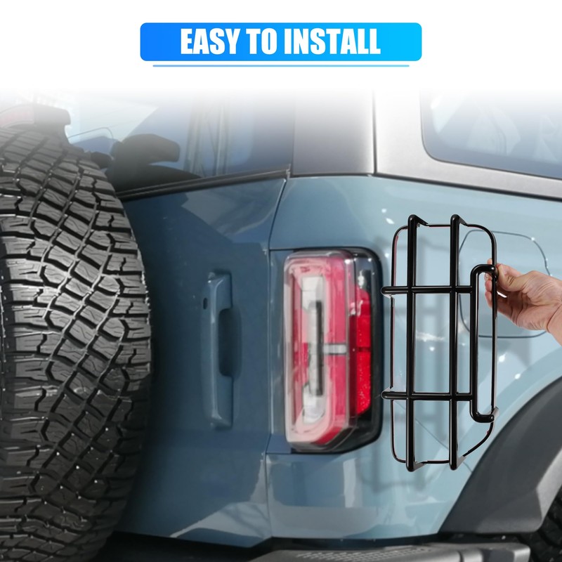 QUARKZMAN 1 Pair Rear Light Protector Cover for Ford Bronco