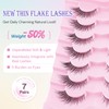 EVENTILL Lashes Fox Eye Lashes 16MM False Eyelashes Wispy Eyelash