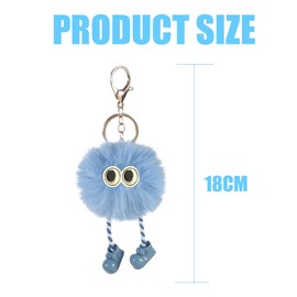 School Bag Accessories Keyring for Children, Boys and Girls, Blue, d'Alene to