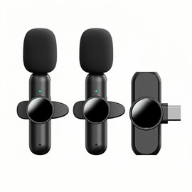Rillpac K3 2-Pack Wireless Lavalier Microphones for Android Smartphones - Crystal Clear Sound Quality for Recording, Live Streaming, YouTube, Facebook, TikTok (K3TC1-2)
