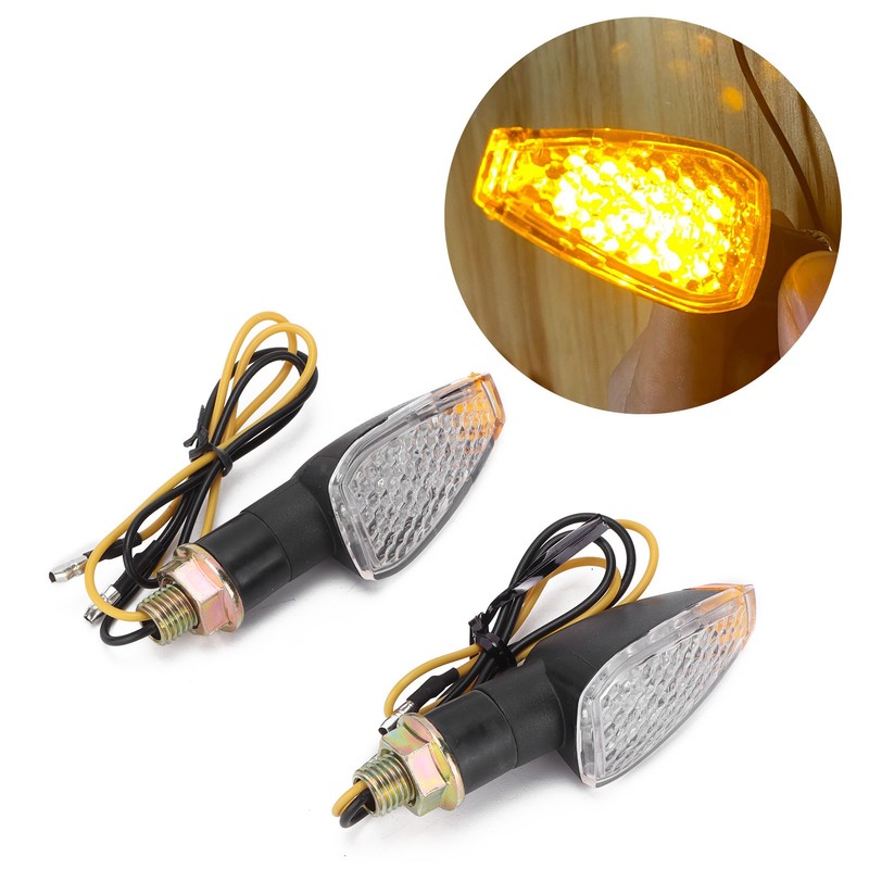 Pair Motorcycle Turn Signal Light 12V LED Waterproof Replacement for