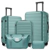 LARVENDER Luggage Sets 5 Piece Hardside Expandable Suitcase with Wheels