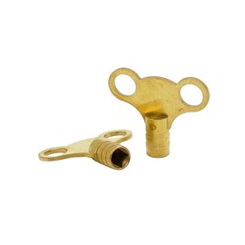 Radiator Bleed Key - Radiator Valve Key for Bleeding and Air Ventilation - Brass - Pack of 2
