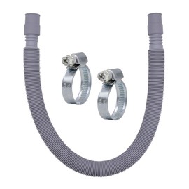 VARIOSAN 11312 60-200 cm Extendable Drain Hose 3/4 Inch with Hose Clips for Washing Machine and Dishwasher