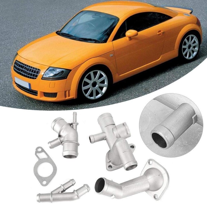 KSTE 4Pcs/Set Aluminum Engine Coolant Hose Flange Kit Compatible with