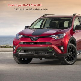 2Pcs Left Right Front Bumper Tow Hook Eye Cover Compatible with Toyota RAV4 2016 2017 2018 OE Number 532860R080 532850R080 Automotive Accessories