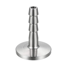 sourcing map Stainless Steel 304 KF16 Flange to 8mm Rubber Hose Barb Adapter for Vacuum