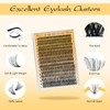 QUEWEL Lash Cluster Kit, 320pcs 3D Cluster Lashes Kit with