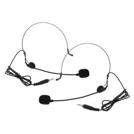 KOMBIUDA 2pcs Lightweight Headset Microphone with Voice Amplifier Mic for Singing Compatible with Various Devices Portable Over Head Design for Enhanced Audio Experience