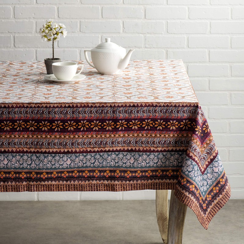 Maison d' Hermine Fair Isle 100% Cotton Tablecloth Kitchen Dining