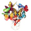 Allazone 60 Butterfly Decoration Stakes, 7cm Butterfly Stakes 3D Garden