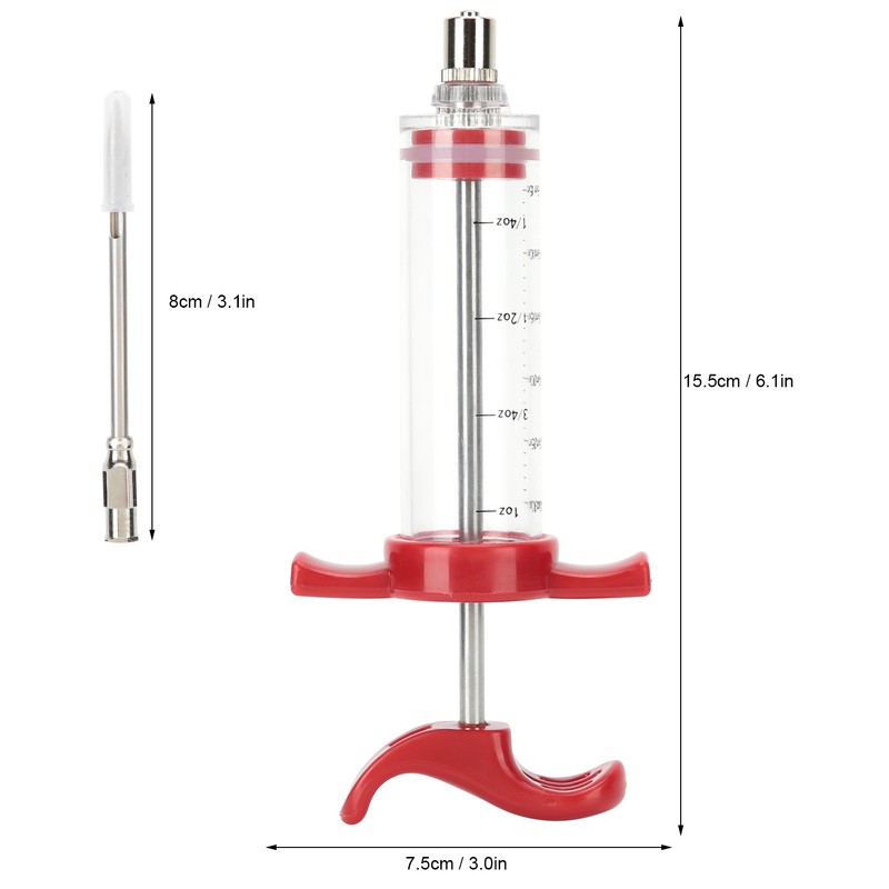 Marinade Injector Flavor Spices Sauces Syringes with 5 Needles for