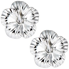 HKB SPORTS HK76 Hibiscus Silver License Plate Bolt Cap