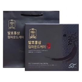 진웰스 컴파운드K 스틱 10g x 30포 국내산 6년근 발효 홍삼액 Jinwells Compound K Stick 10g x 30 Sachets Domestic 6-Year-Old Fermented Red Ginseng Extract