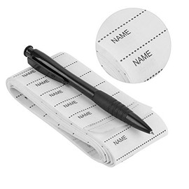 200 etiquetas de nombre para escribir con plancha, lavables, color cosido con nombre personalizado, etiquetas de nombre personalizadas para ropa de enfermería, escuelas,