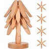 Wooden Trivets for Hot Dishes, Tree Shape Trivets Set, 4