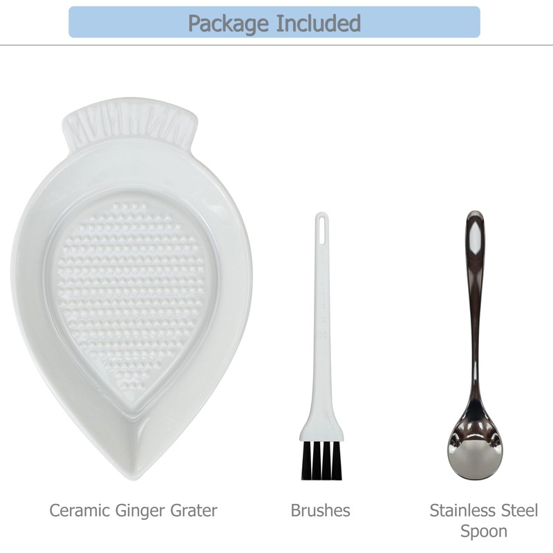 EIKS Ceramic Grater Plate for Grinding Wasabi Ginger Garlic Cheese