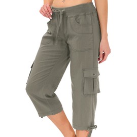 MoFiz Hiking Cargo Shorts for Women Outdoor Quick Dry Athletic Shorts for Boating Camping with Pockets Grey