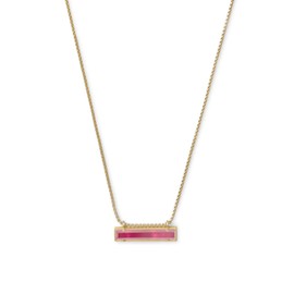 Kendra Scott Leanor Adjustable Length Bar Pendant Necklace for Women, Fashion Jewelry, Brass Metal