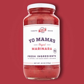 Keto Marinara Pasta Sauce by Yo Mama's Foods - Pack of (2) - No Sugar Added, Low Carb, Low Sodium, Gluten Free, Paleo Friendly, and Made with Whole, Non-GMO Tomatoes.