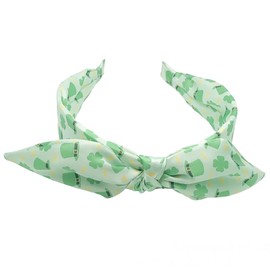 St. Patrick's Day Bow Headbands Irish HairBand Party Hair Hoop for Women Girl Green (Pack of 5)