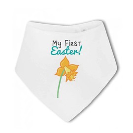 Make It Love It Sell It - My First Easter! Daffodil - Baby Bandana Bib, For Boy or Girl, One Size