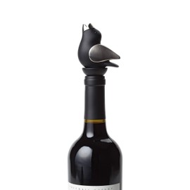 ChirpyTop Wine Pourer - Black and Chrome